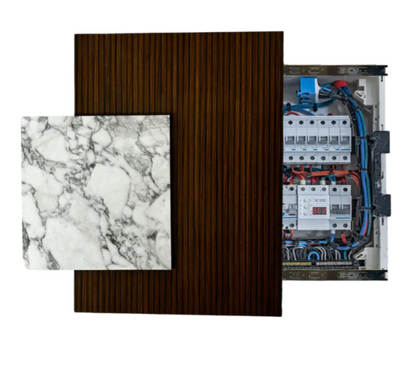 غطاء لوحة كهربائية خشبي