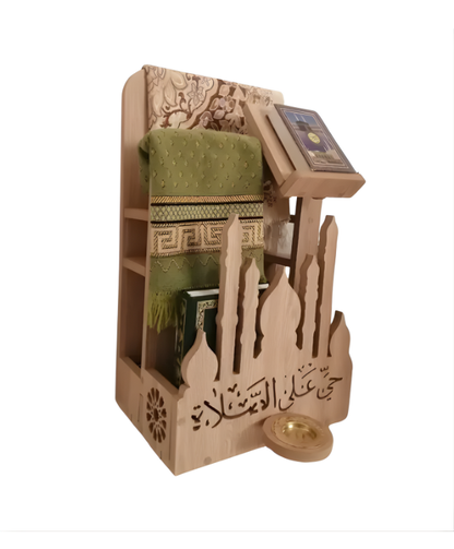 حامل مصحف وسجادة صلاة بعجلات